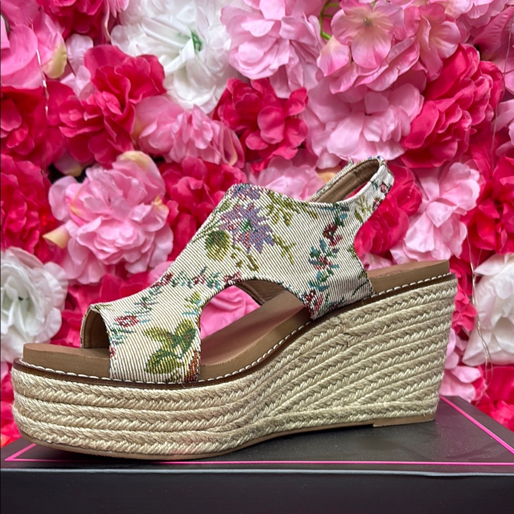 Corkys Cream Wedge Shoes